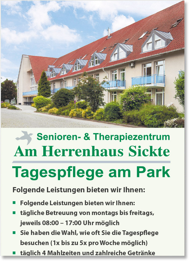 Senioren- und Therapiezentrum Am Herrenhaus Sickte GmbH - Tagespflege Flyer